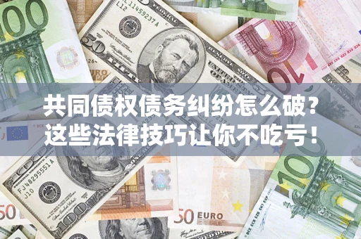 济南共同债权债务纠纷怎么破？这些法律技巧让你不吃亏！