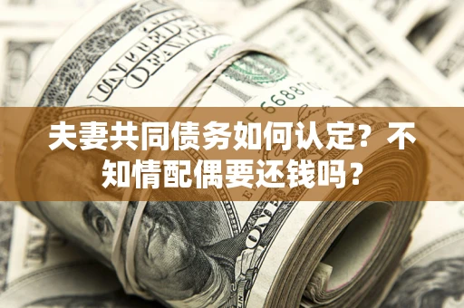 济南夫妻共同债务如何认定？不知情配偶要还钱吗？