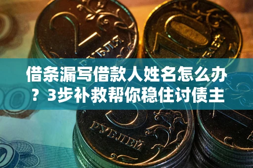 济南借条漏写借款人姓名怎么办？3步补救帮你稳住讨债主动权