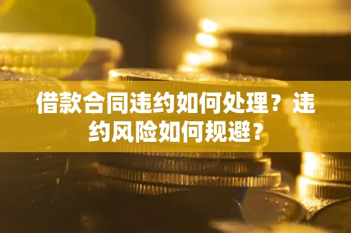 济南借款合同违约如何处理？违约风险如何规避？