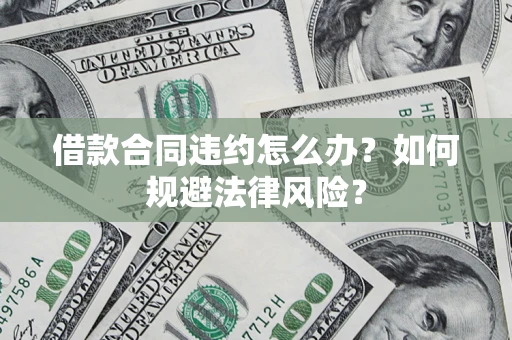 济南借款合同违约怎么办？如何规避法律风险？